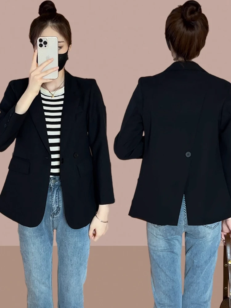 

Casual Short Women's Jacket 2025 Spring Autumn New Style Elegant Small Size Professional Suit Female Outerwear