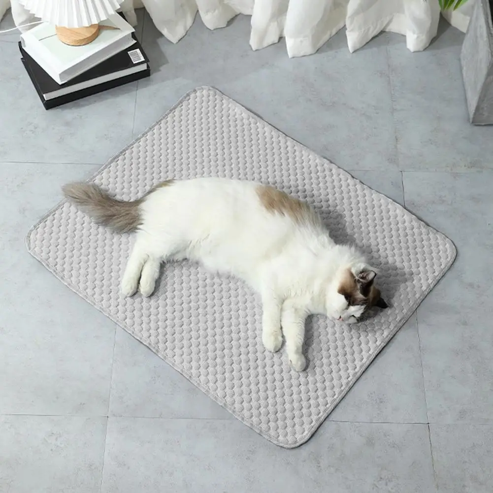 

Pet Ice Pad Soft Washable Dog Mat with 3D Massage Bumps Self Cooling Pet Mat Scratch-resistant Summer Cooling Blanket for Dogs