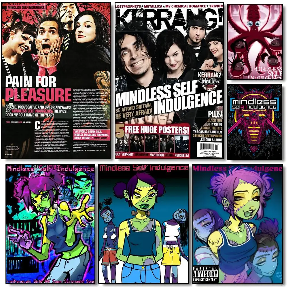 Rock M-Mindless S-Self Indulgence Poster Modern Aesthetic Wall Art | Stylish Bedroom Home Decor & Unique Gift Ideas