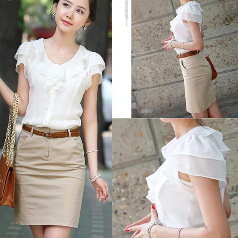 Thumbnail 3 - #4 New Chiffon Blouse Tops Arrivals