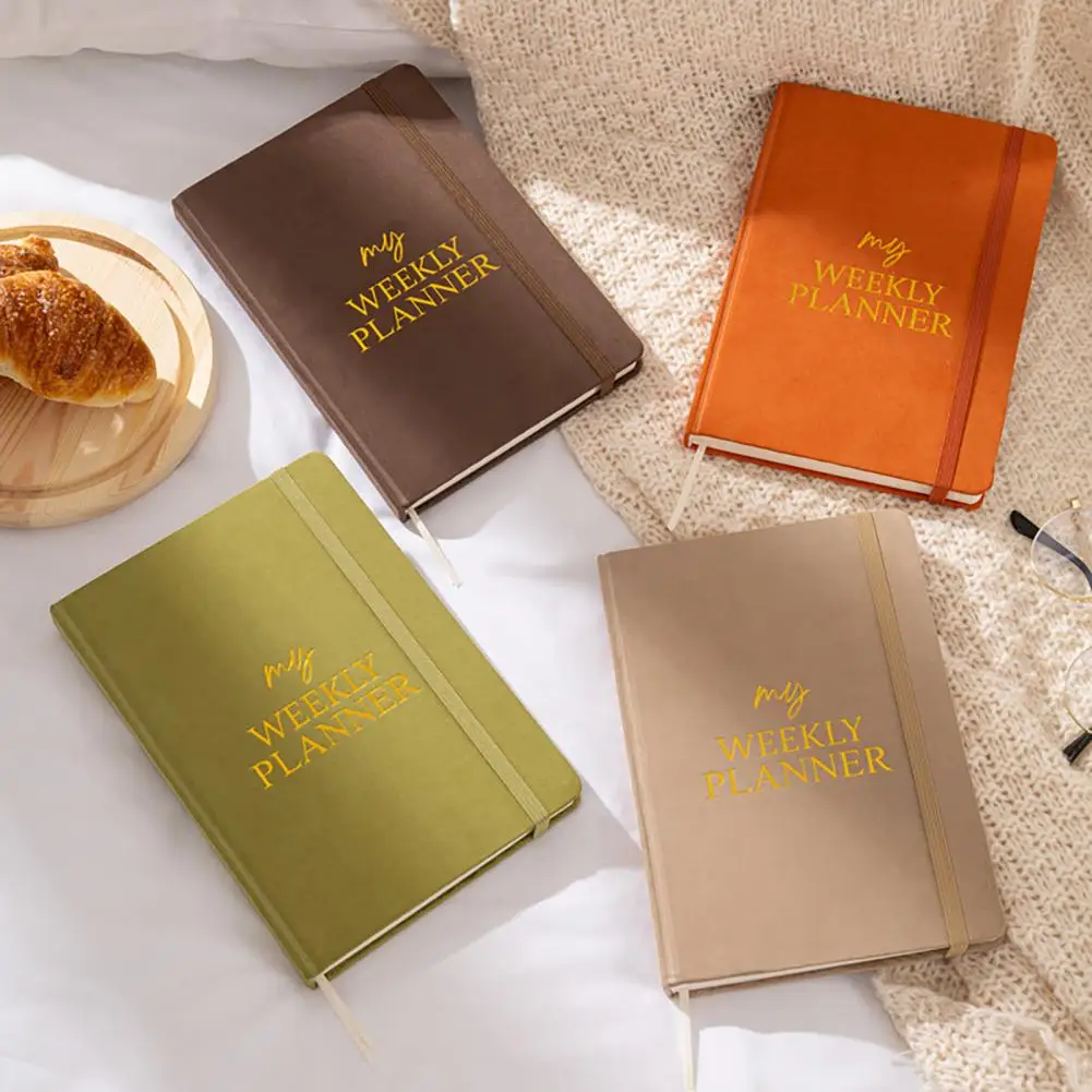 مخطط أسبوعي 2025 مع فتحات زمنية يومية، كتاب موعد شهري/أسبوعي، منظم دائري عام، مخطط غطاء مخملي