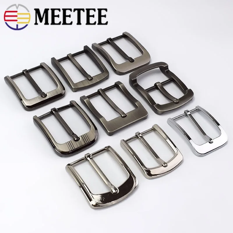 

Meetee 1/2/5pcs Metal Pin Belt Buckles for Mens Women 35/40mm Waistband Head DIY Leather Crafts Jeans Decor Hardware Accessories