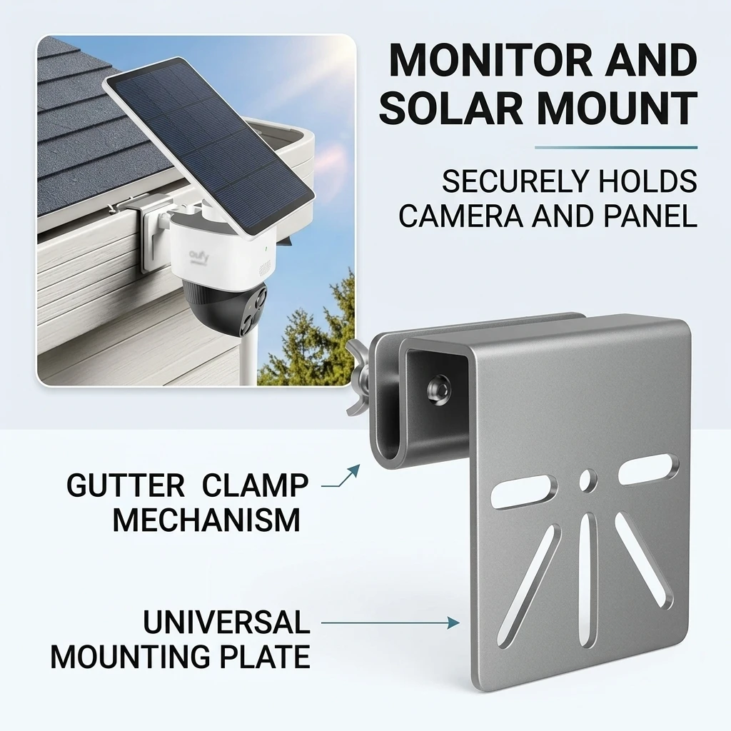 2pcs Monitor Wall Mount Bracket Aluminum Alloy for Kitchen Sink E330 Support Adjustable Angle Rustproof Holder Durable