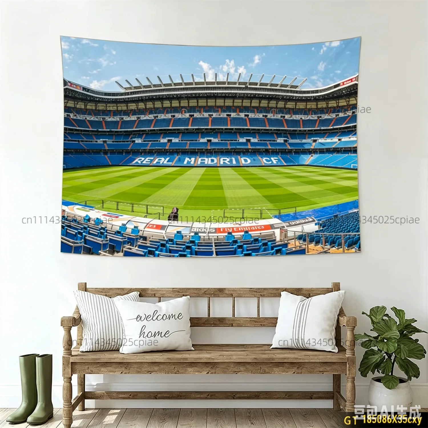 Football Tapestry Decoration 3D Print Competition Flags Background Hanging Cloth Aesthetic Wall Hanging Banners Soccer Fan Gifts