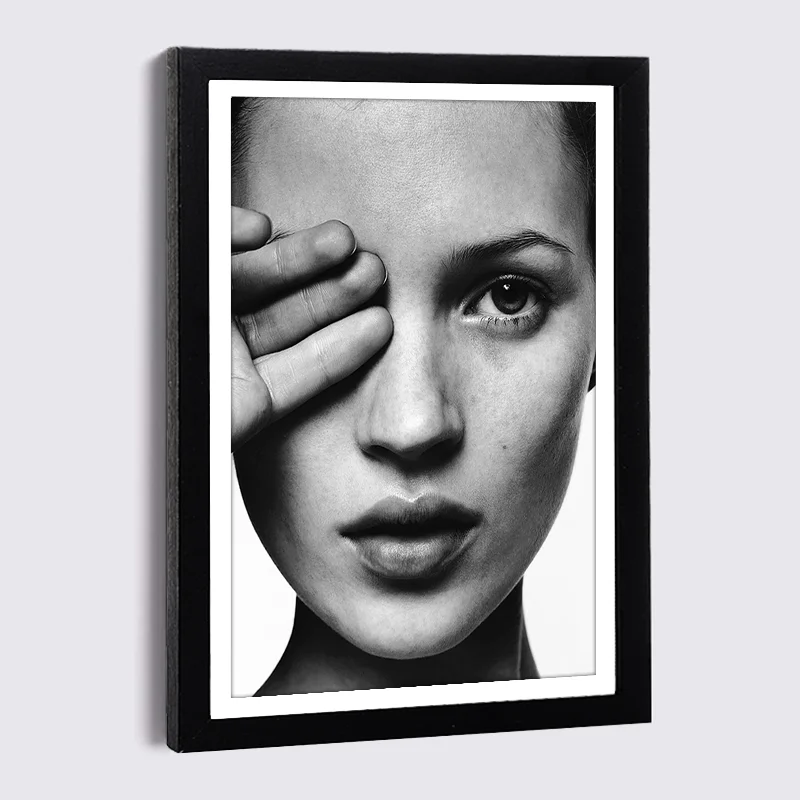 

Wood Picture Frame 9x13cm A4 A3 7'' with Kate Moss Boxing Woman Canvas Poster Black Frames Nordic Photo Wall Frames Desk Display