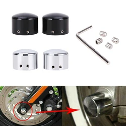 Motorcycle Front Axle Nut Cover For Harley Dyna Electra Glides Fat Boy Forty Eight Heritage Softail Road King Iron 883 Sportster