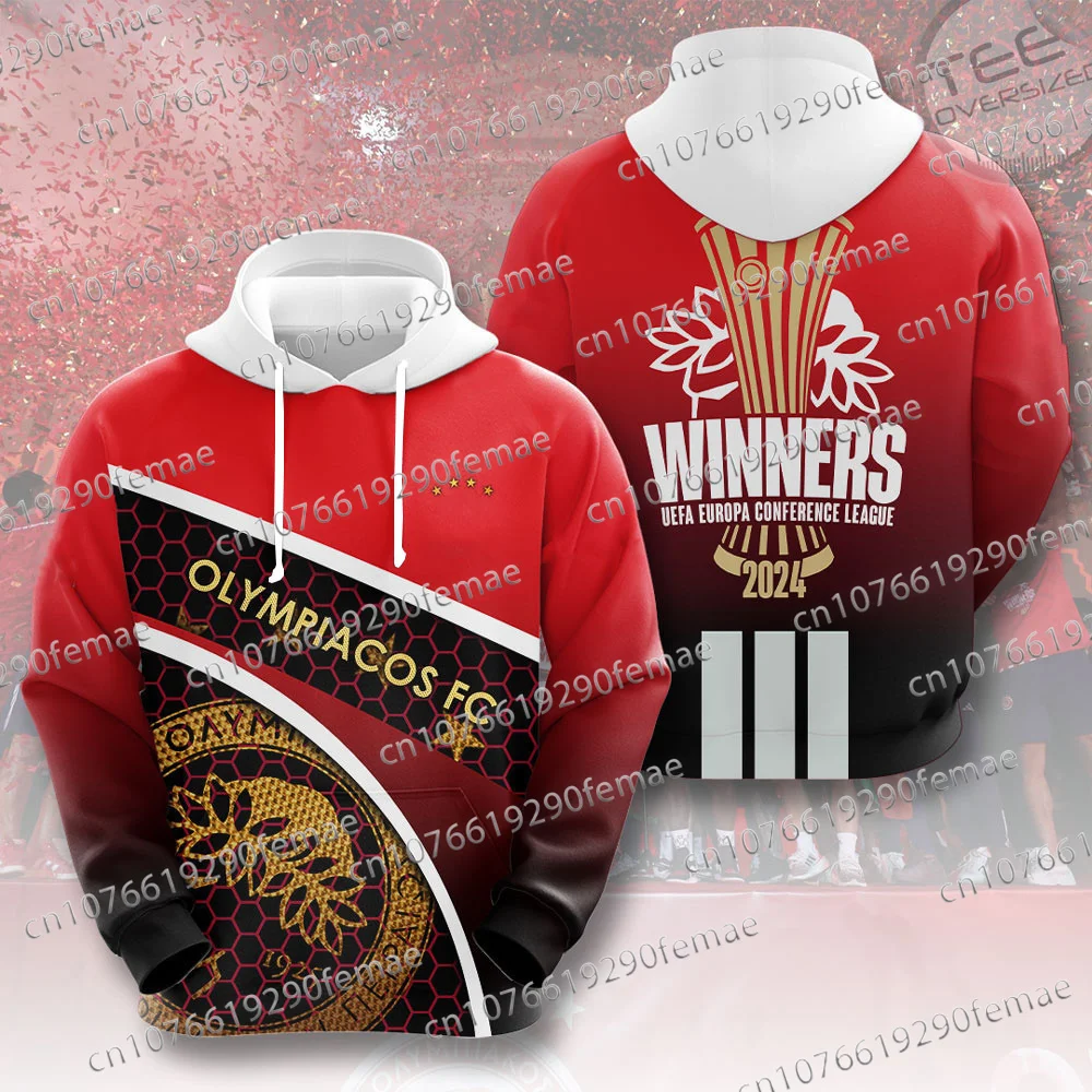 Olympiacos F.C Classic Men's Hoodie Daily Street Casual Comfortable Street Long Sleeve Jacket