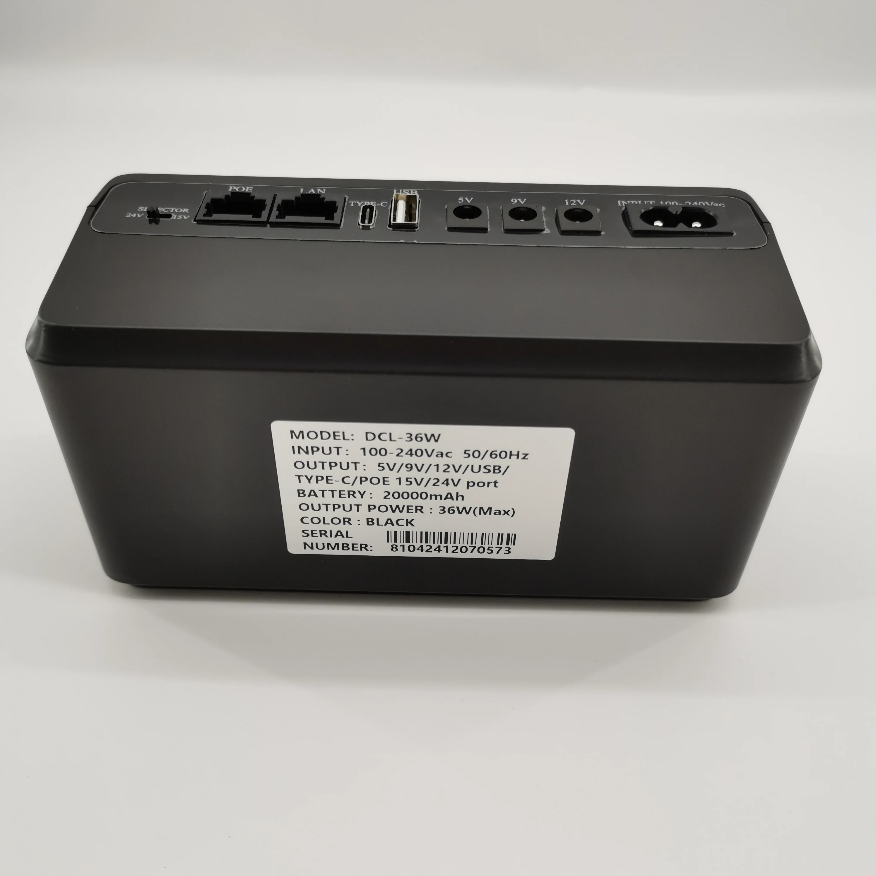 جديد 36 واط 20000 مللي أمبير UPS صغير LiFePO4 بطارية على الانترنت تيار مستمر احتياطية الطاقة UPS لكاميرا CCTV مودم موزع إنترنت واي فاي 12 فولت 9 فولت 5 فولت POE LAN TYPE-C #4