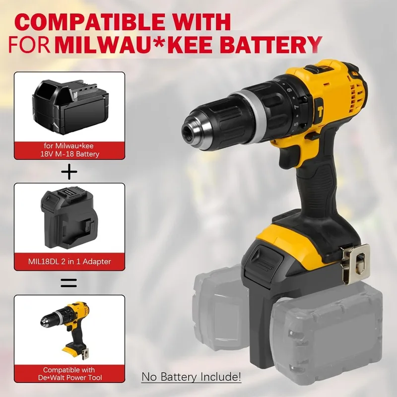 

for Milwaukee battery adapter converter for Milwaukee 18V M18 Battery to for Dewalt 20V Cordless Power Tool High efficiency