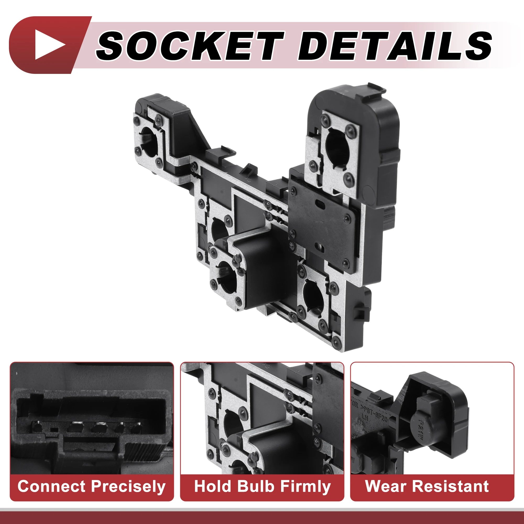 

X Autohaux 1 шт. левый разъем заднего фонаря для Peugeot 307 T63 08-12, разъем лампы