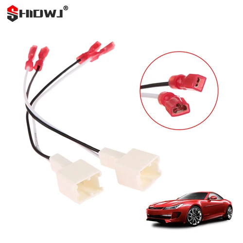 Adaptador de arnés de cables para altavoz delantero de coche, conector de Cable de cableado para altavoz de la serie Nissan Renault, 1 par