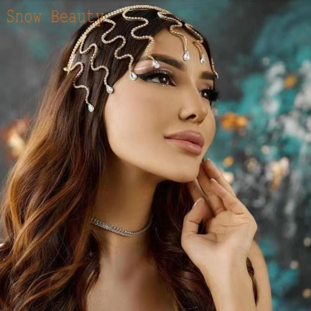 

A453 Elegant Wedding Hair Accessories Head Hoop Crystal Jewelry Headwear Bridal Tiaras Rhinestone Headpieces Baroque Headband