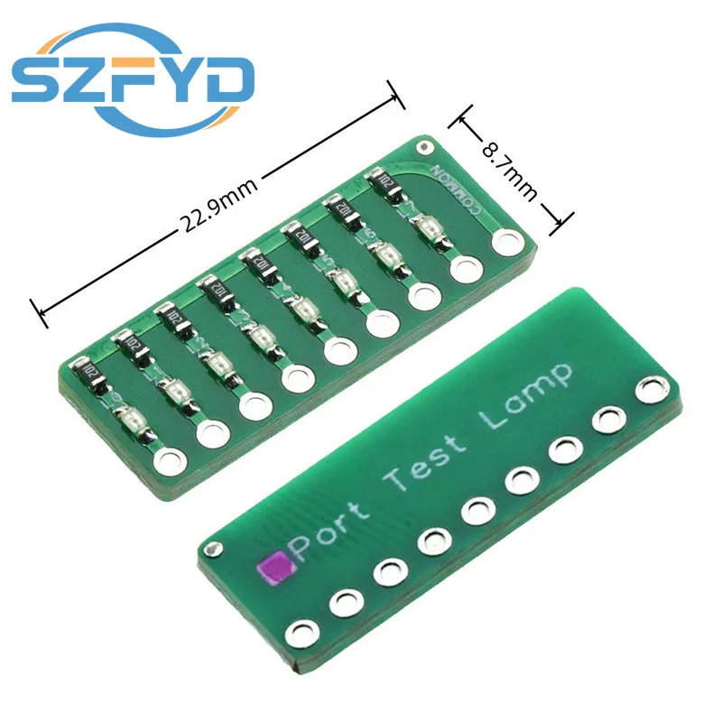 8-segment LED Port Test Lamp Indicator Running Water Port Test Lamp Red, Green And Blue Colors Optional