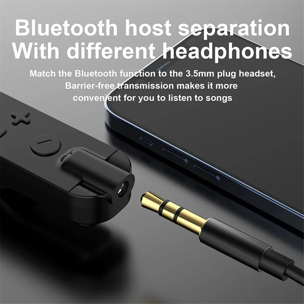 A57G-Lavalier Bluetooth 5.2 무선 오디오 수신기 3.5mm AUX, 마이크 소음 차단 게임/음악/통화 스테레오 어댑터 빨간색