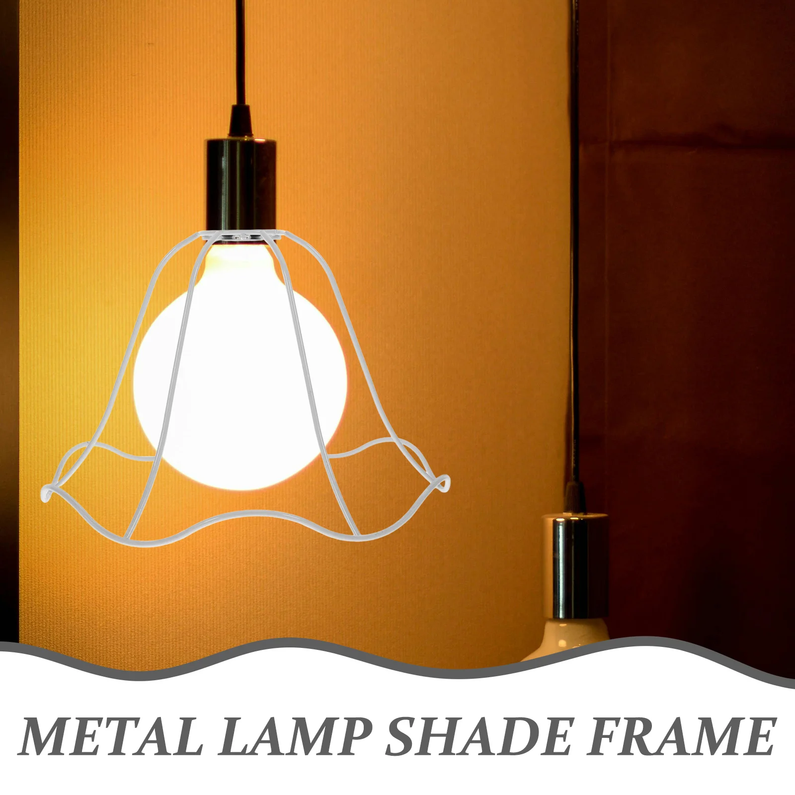 

Table Lampshade Frame Simple European Style DIY Metal Lamp Shade Frame Durable Desk Light Accessories for Home Decoration
