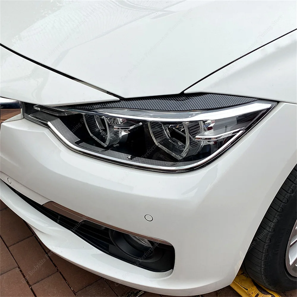 

2Pcs ABS Gloss Headlight Evil Eyebrows Eyelids For BMW F30 F31 3 Series 316i 318d 320d 320i 325i 330i 330d 335i 2012-2019 Tuning