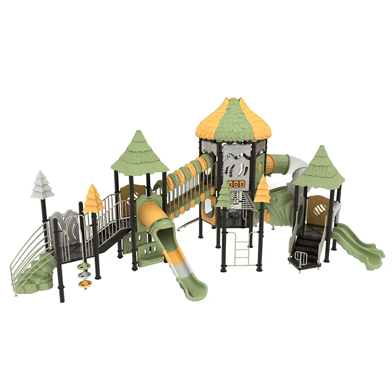 playground park tree house slide outdoor playground for children play set plastic slide