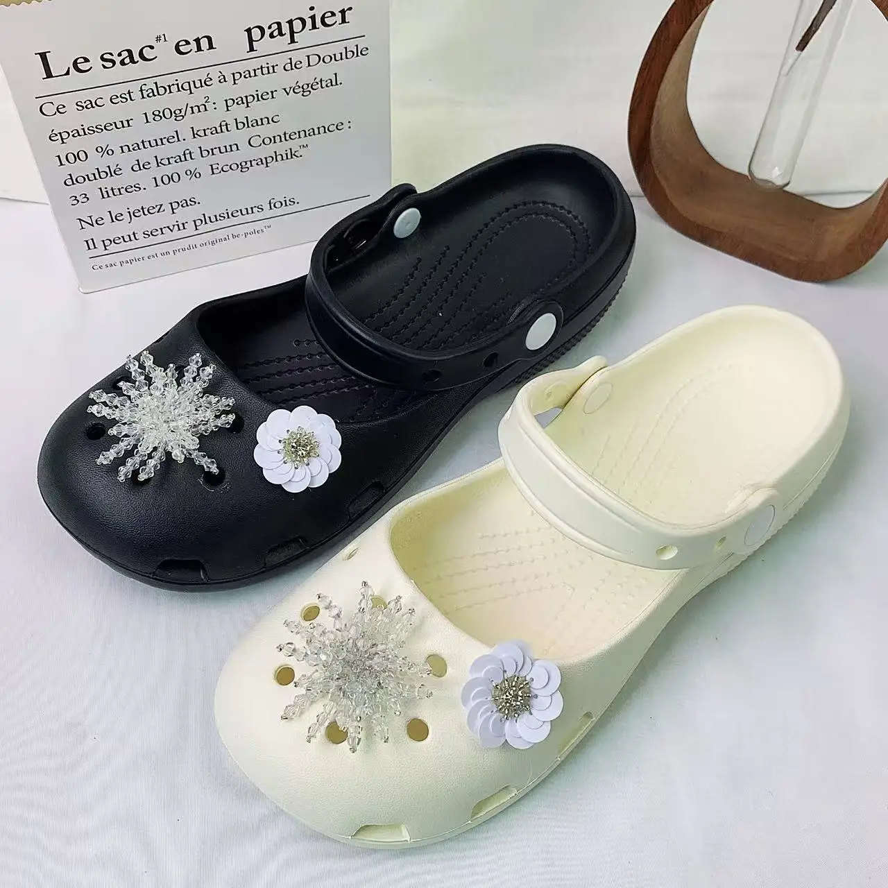 Fashion Shoe Accessories Korean Style New Model Compatible with Clogs DIY Accessories Lucky Red Set Mary Jane Shoes Ballet Clogs Accessories