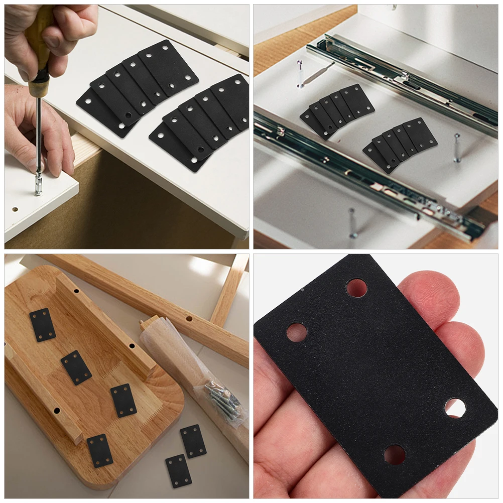 

1Set Stainless Steel Mending Metal Plates Flat Brackets for Furniture Connection Wood Joints Corner Braces Metal Plate with