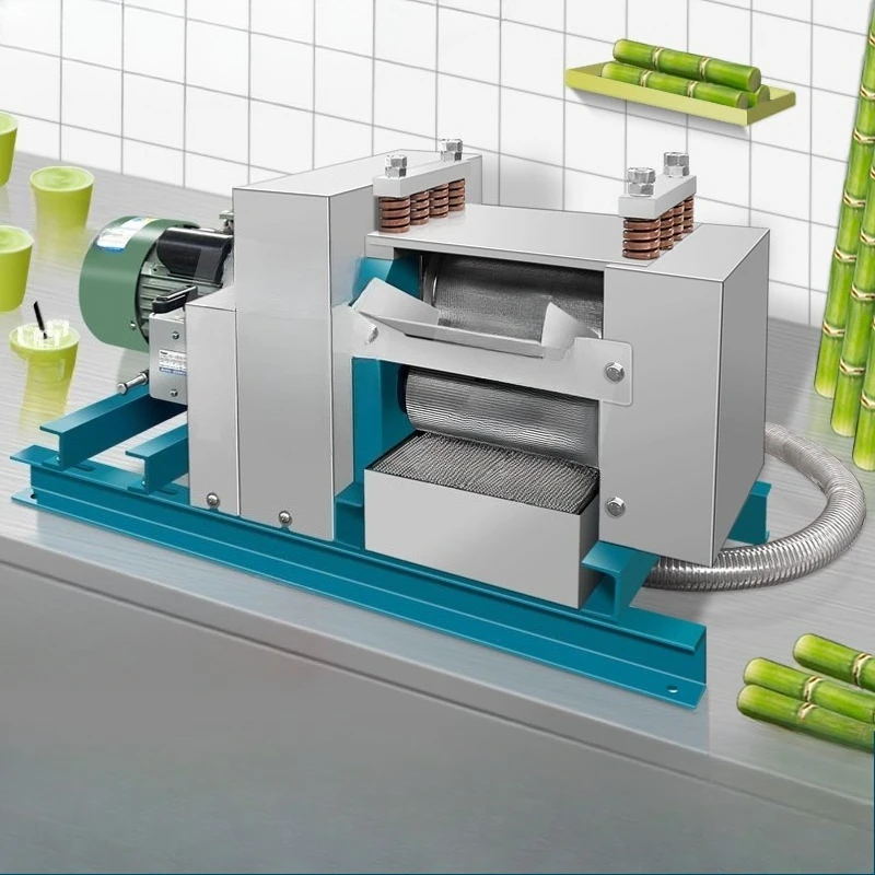 Spremiagrumi per canna da zucchero Pressa automatica per succo di canna da zucchero Negozio di stallo