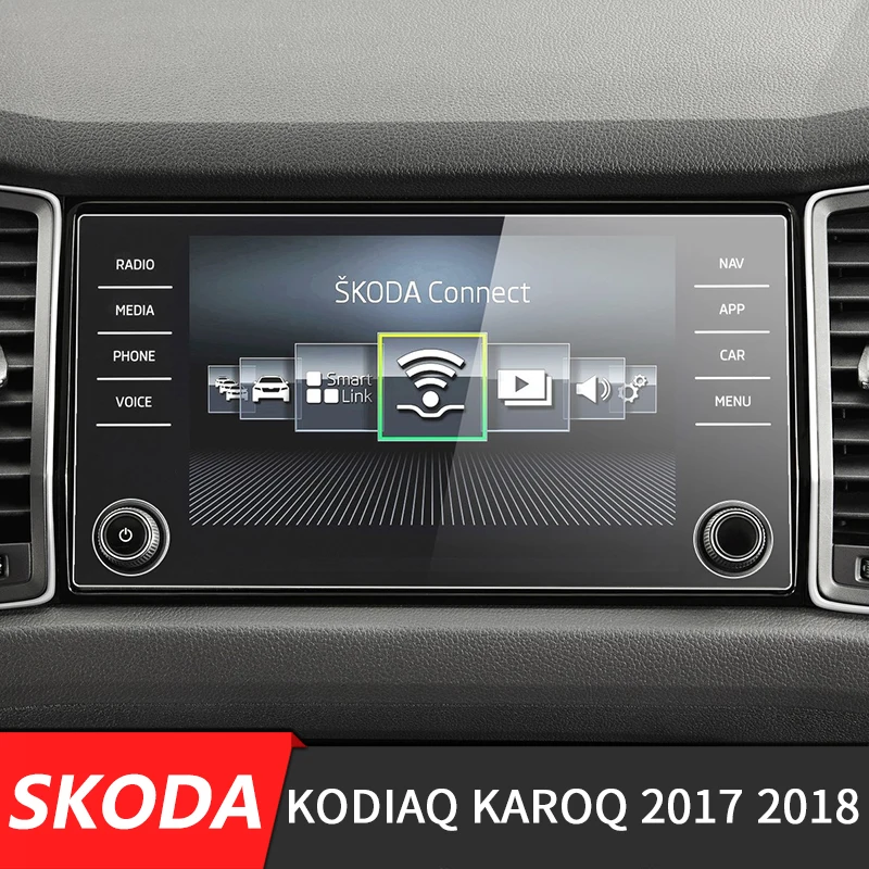 

256x136mm Car GPS Navigation Screen Glass Steel Protective Film For Skoda Kodiaq Karoq 2017 2018 Control Of LCD Screen