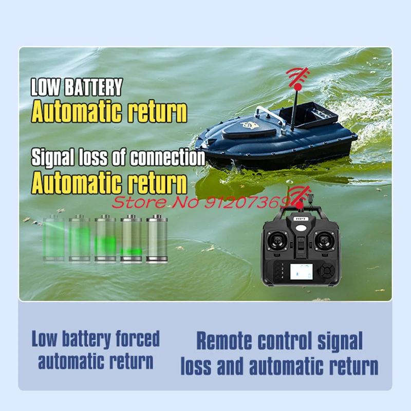 Professional 16 GPS Auto Return Positioning Remote Control Bait Boat 600M Waterproofing High Speed Smart RC Fishing Bait Boat