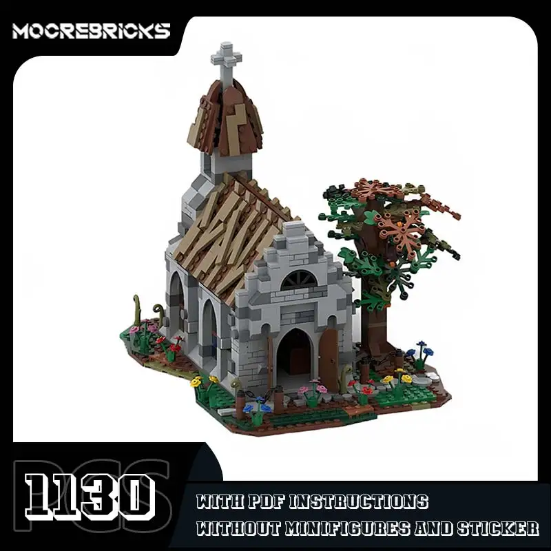 Medieval Architecture Village Church Building Blocks Model Ancient House DIY Classic Toy Bricks Set Children's Birthday Gift