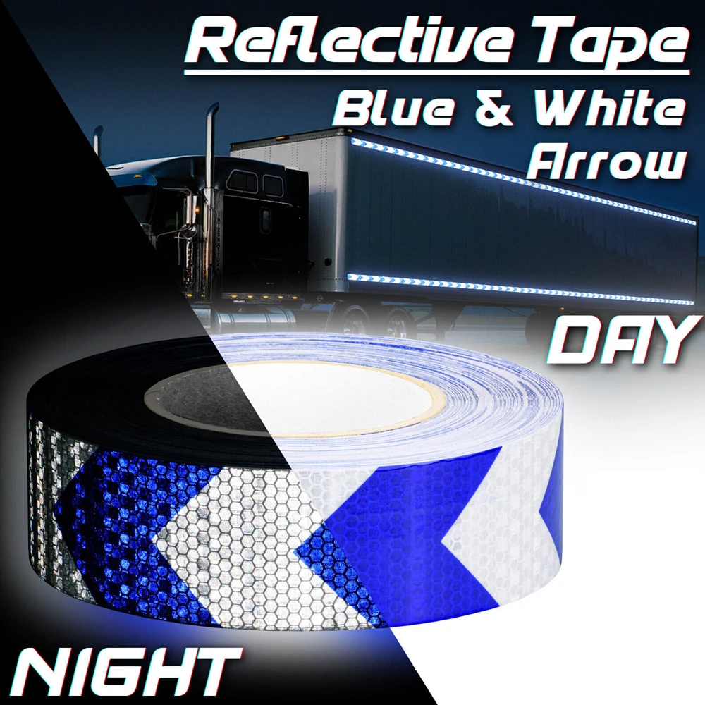 5CMX50M/Roll Reflective Tape Waterproof Self-adhesive Warning Safety Tape For  Car Trailers