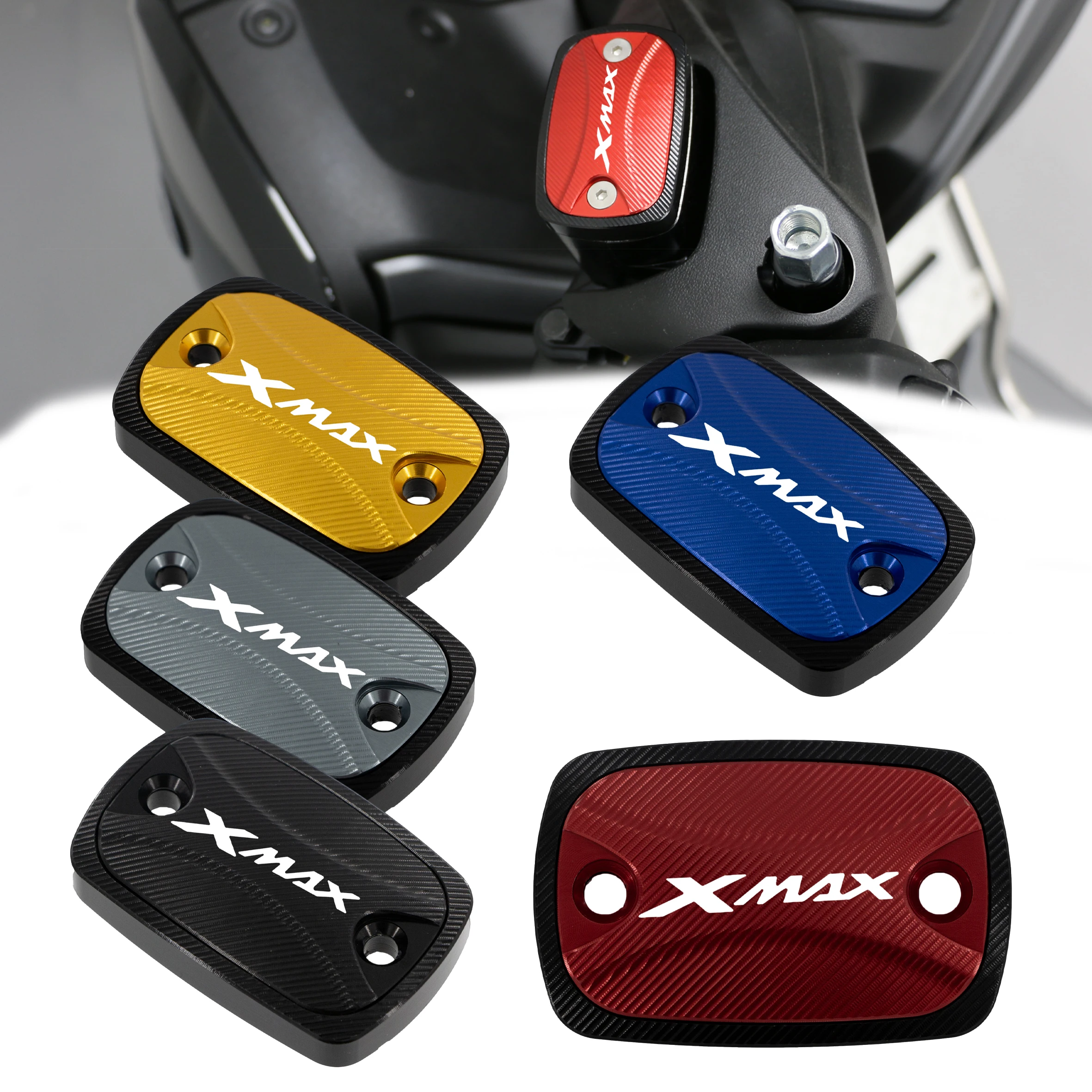 

For Yamaha X-MAX 300 Xmax250 2017-2025 Motorcycle Accessories Brake Fluid Tank Cap & Brake Pump Cover Essent