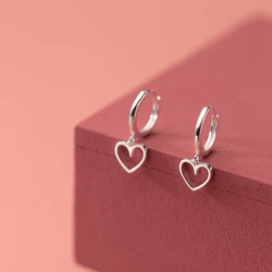 Simple Small Hollow Heart Drop Earrings for Women Trendy Red Long Tassel Earrings Girl Party Jewelry Accessories