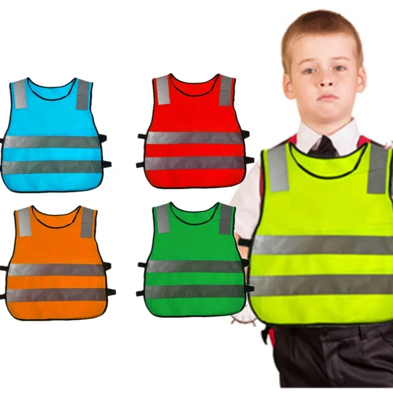 Children Kids Safety Reflective Vest Autumn Winter After School Reflective Warning Clothes Vest High Visability Jacket Clothing