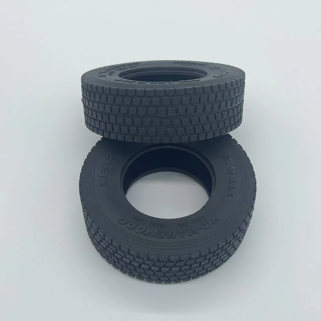 1 زوج المطاط الإطارات 85 مللي متر واسعة الإطارات الضيقة الإطارات ترقية ل 1/14 Tamiya RC Iveco التحكم عن بعد شاحنة قلابة لعبة أجزاء #3