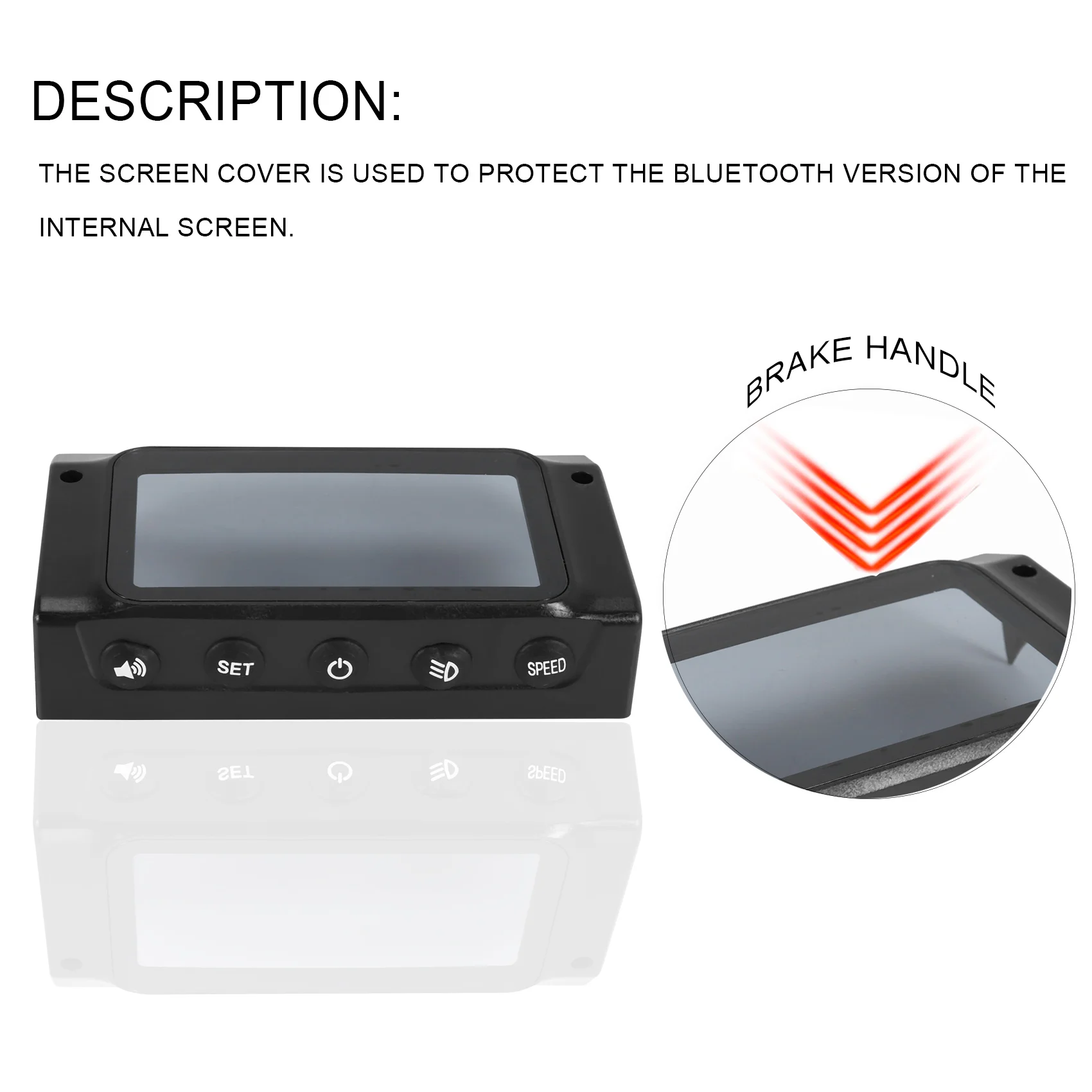 LCD Monitor Cover for KUGOO S1 S2 S3 8-Inch Scooter with Accelerator Brake Handle LED Lamp Cover G