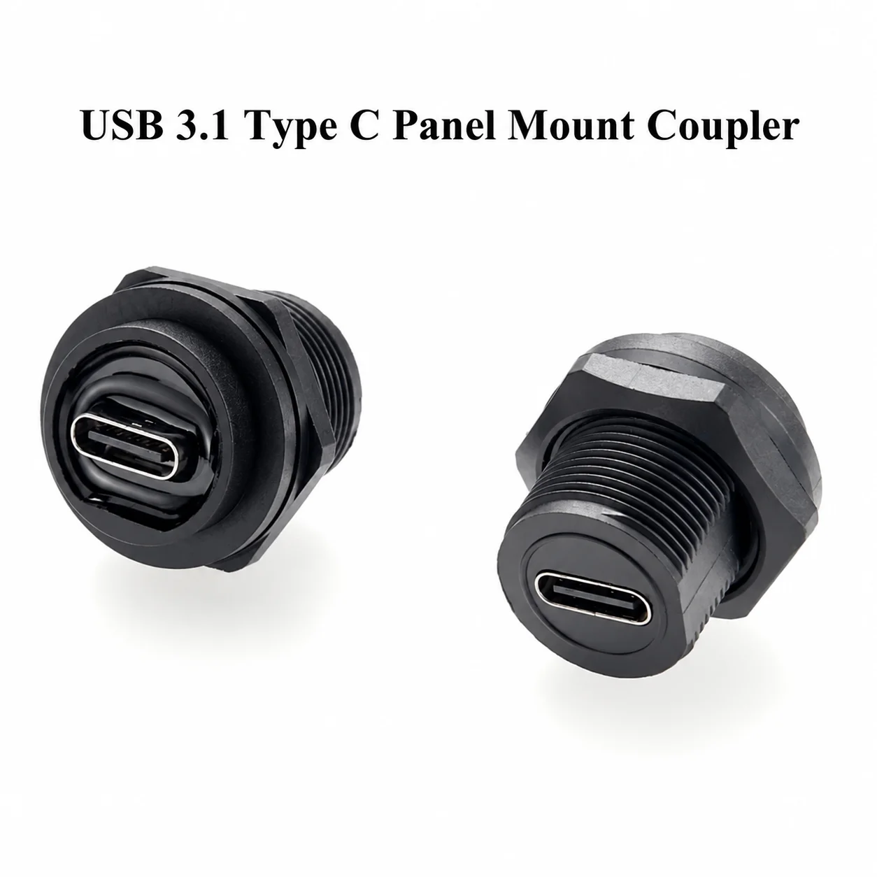 USB 3.1 Type C Panel Mount Coupler IP67 USB C Pass Through Waterproof Connector Female to Female Bulkhead Converter Adapter