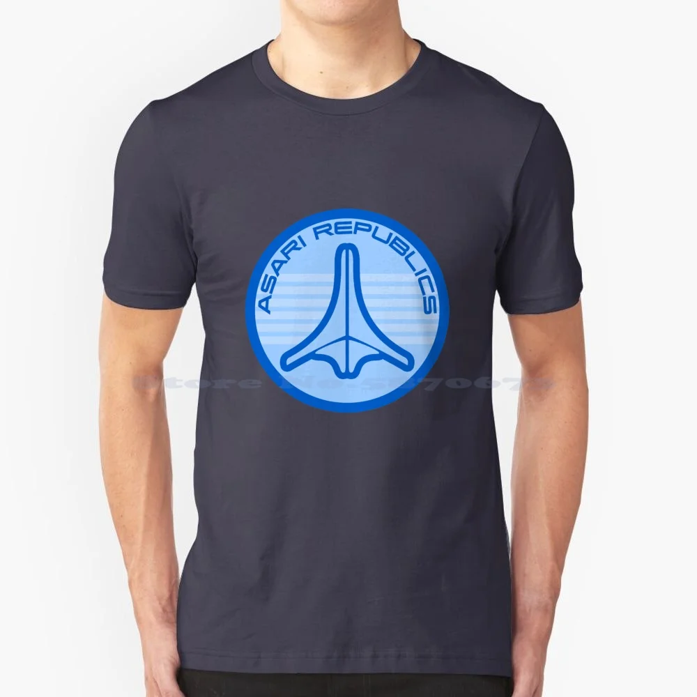 Asari Republics Logo | Mass Effect T Shirt 100% Cotton Tee Asari Republics Me1 Me2 Me3 Mass Effect Andromeda Liara Tsoni Mass