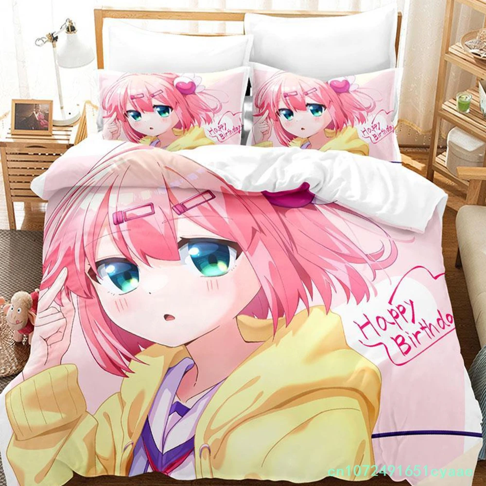 2023 The Demon Girl Next Door Bedding Set Single Twin Full Queen King Size Bed Set Adult Kid Bedroom Duvetcover Sets Anime Girls