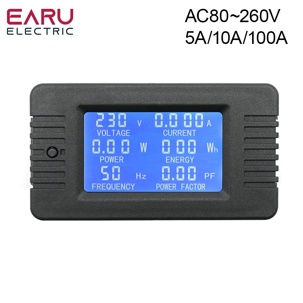 Pzem Bateria Capacidade Tester Tensão Atual Poder Capacidade Medidor Resistência Freqüência Medidor 5a 10a 100a Ac80260v 6in 1