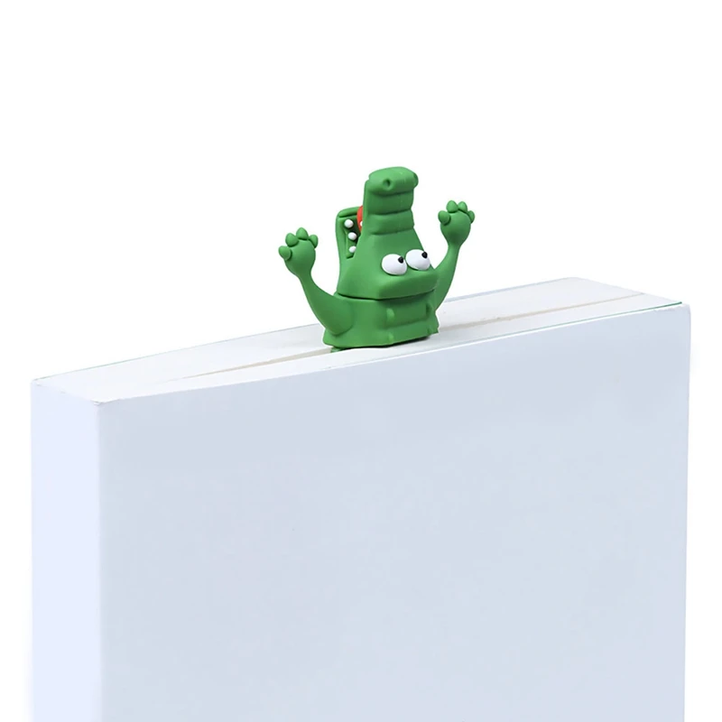 子供のための面白いスクワイドアニマルブックマーク、noctilucence、女の子、男の子、女性のためのライトアラゲーターブックマーク、使いやすい