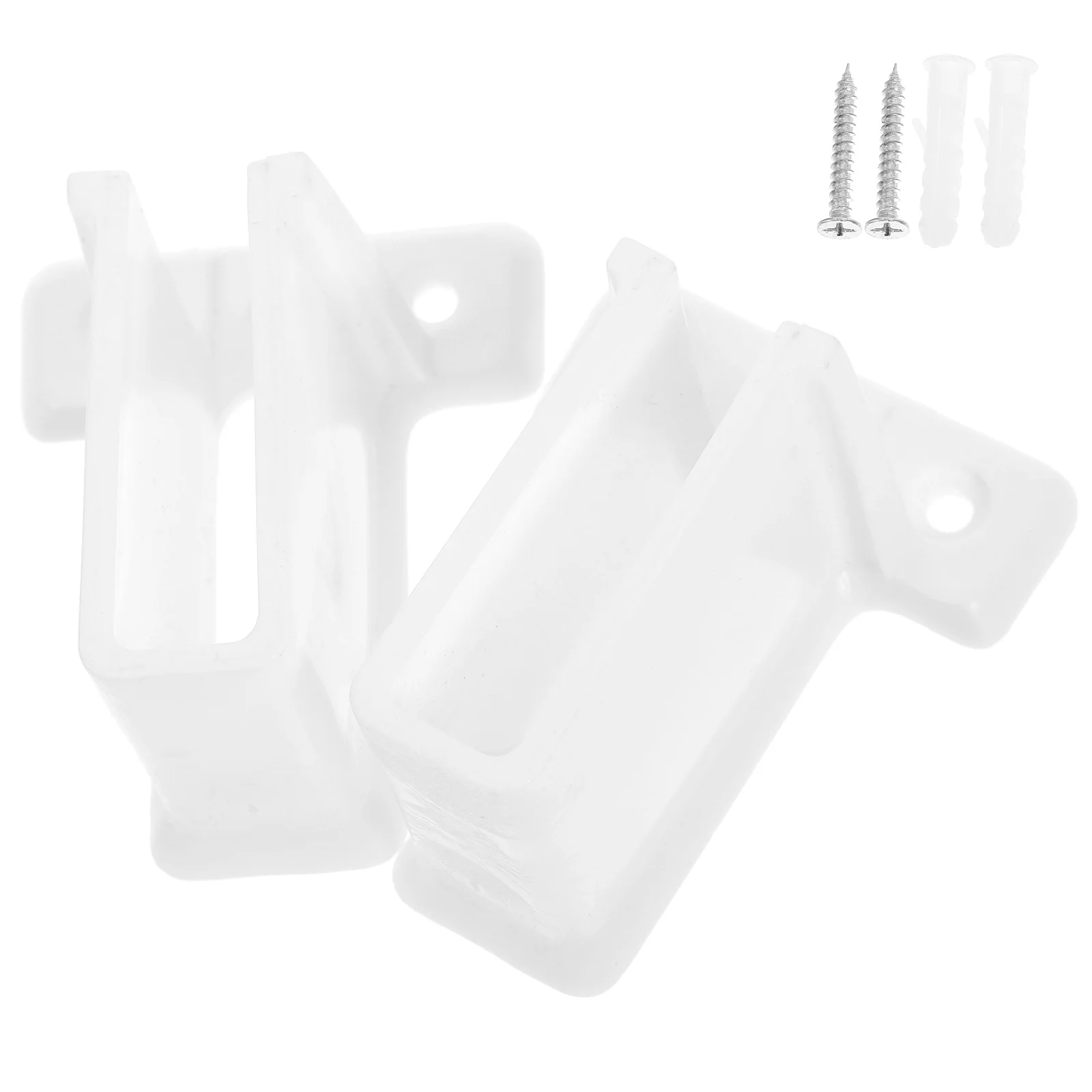 

2pcs Plastic Window Rod Supports Heavy Duty Shelf Brackets For Closet Wire Shelving Wall Mount Corner Bracket Storage Hardware