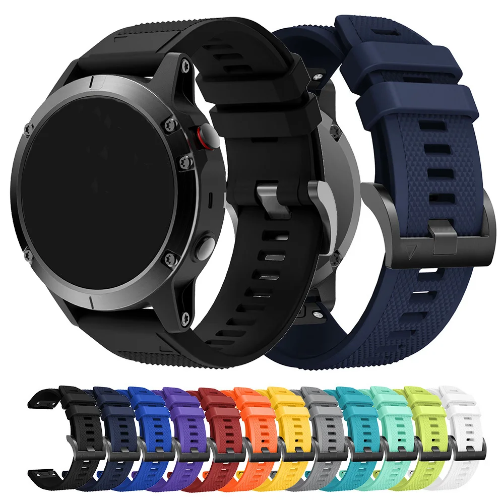 22mm Watch Band For Garmin Fenix E/Fenix 8 47mm 5/5 Plus/6/7 Pro Quick Fit Silicone Strap For Garmin EPIX Forerunner 965 955
