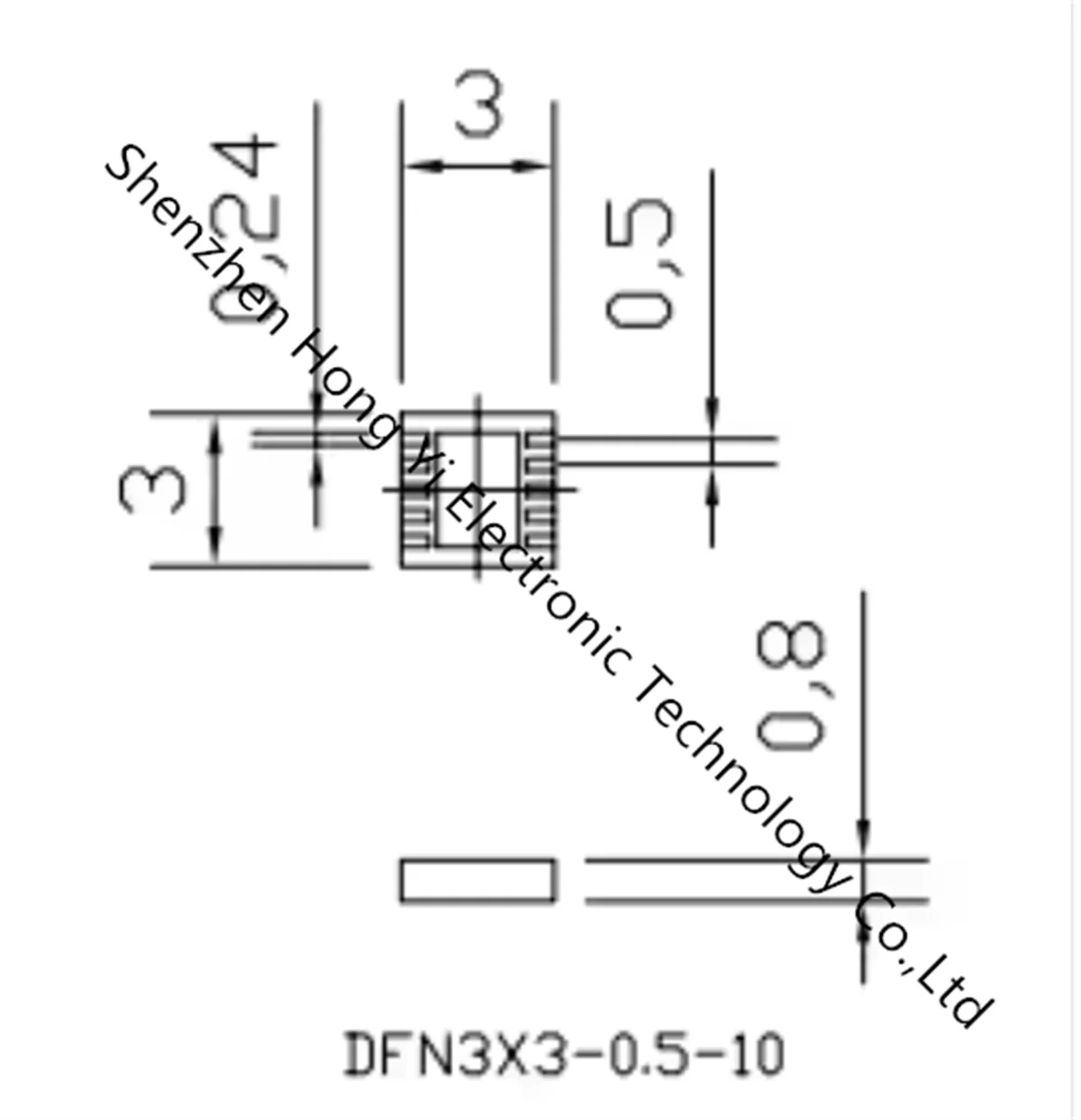 

DFN10-0.5 (3 * 3) flip aging seat gold-plated high-temperature aging seat burning seat clamp socket direct sales