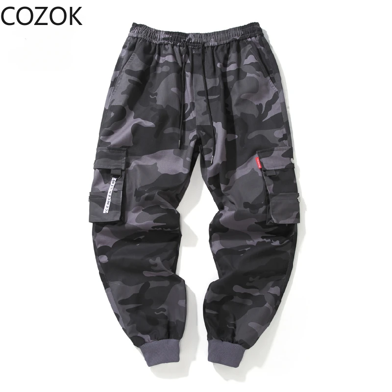 Spodnie Cargo w kamuflażu plus size 8XL Joggersy Męskie Spodnie Hip Hop Army Camo Bawełniane Spodnie dresowe Męskie Duże Kieszenie Ankel Cargo Pants