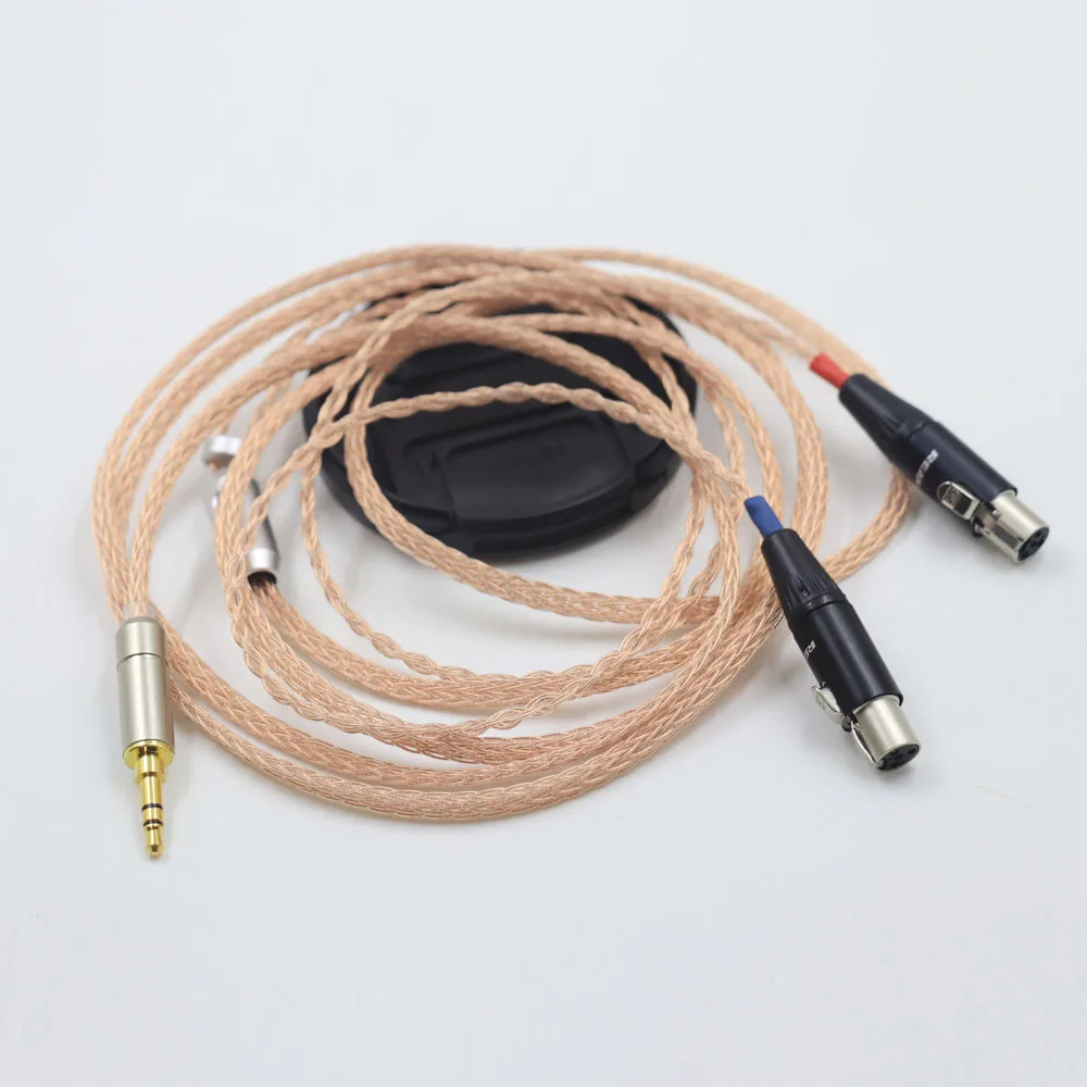 

HIFI Pcocc Single Crystal Copper 2.5 3.5 4.4mm XLR Balanced Earphone Headphone Upgrade Cable For Audeze LCD 3 LCD-2 LCD2 LCD-4