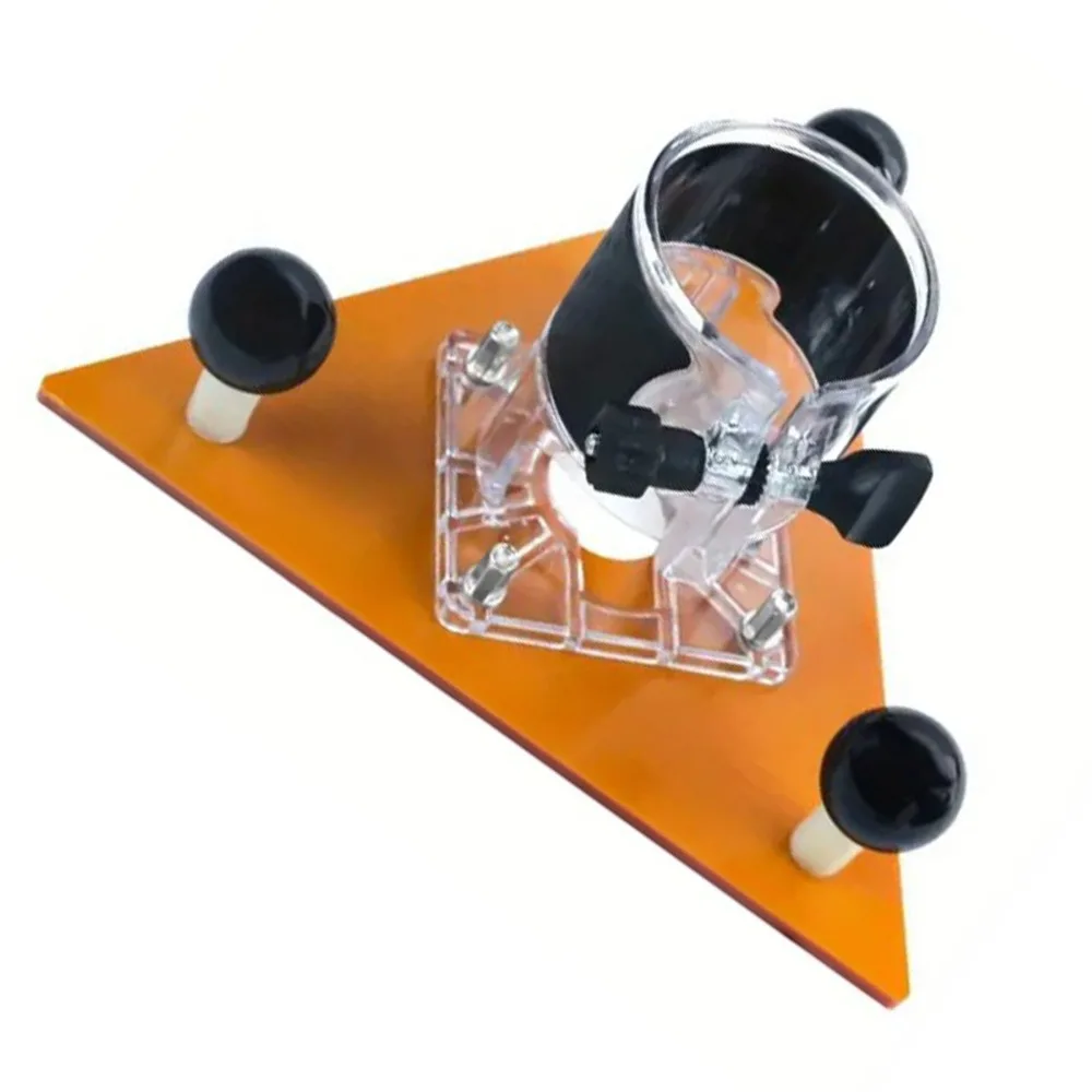 

ABS Engineering Plastic Router Base 65mm Flip Plate Trimming Machine Balance Plate Triangular Base Curve Cutting