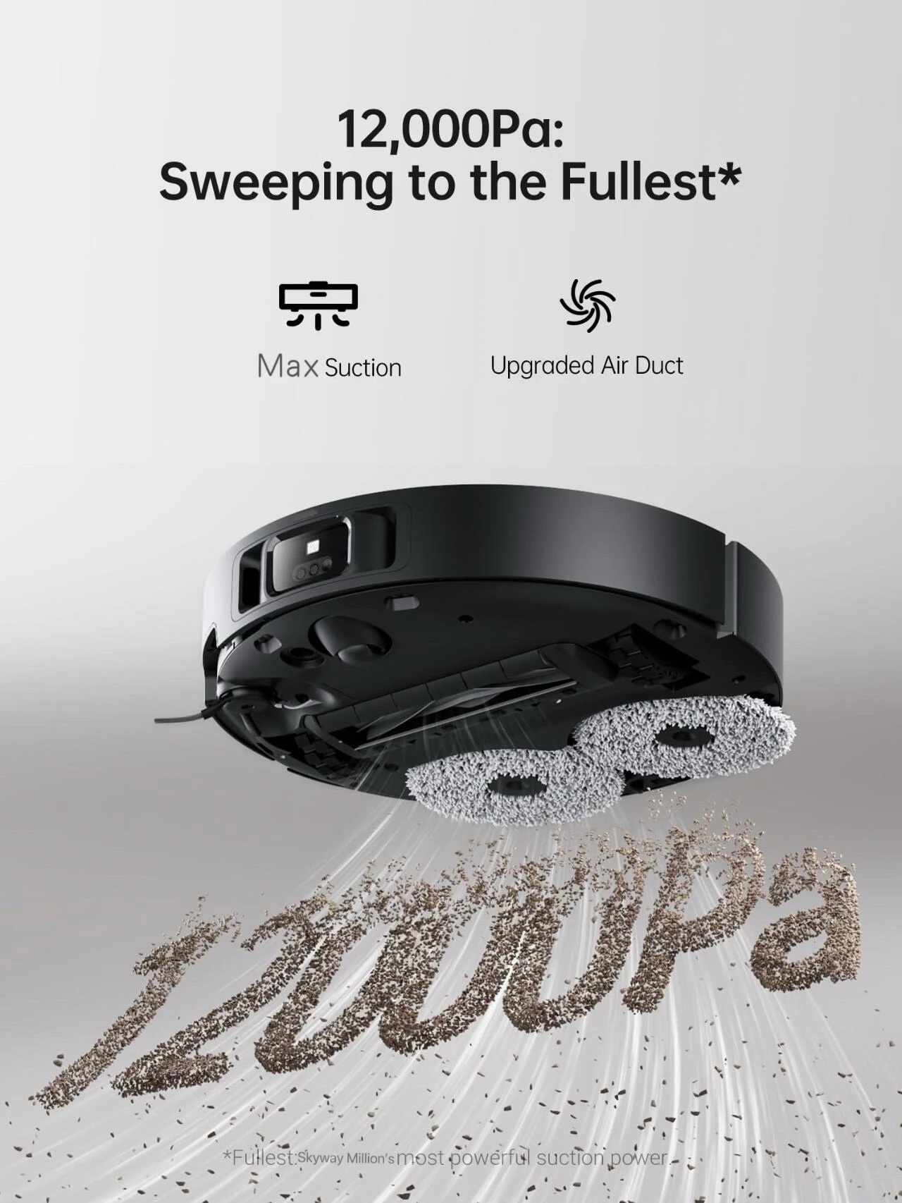 Интеллектуальный самоочищающийся робот для ковров, 12 000 Па, дружелюбный робот для влажной и сухой уборки, управляемый через приложение для очистки воздуха