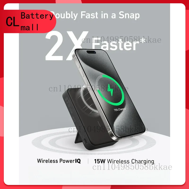 for Anker MagGo Power Bank Qi2 15W Ultra-Fast  for MagSafe Portable 10000mAh Display Magnetic Backup Battery Pack for iPhone