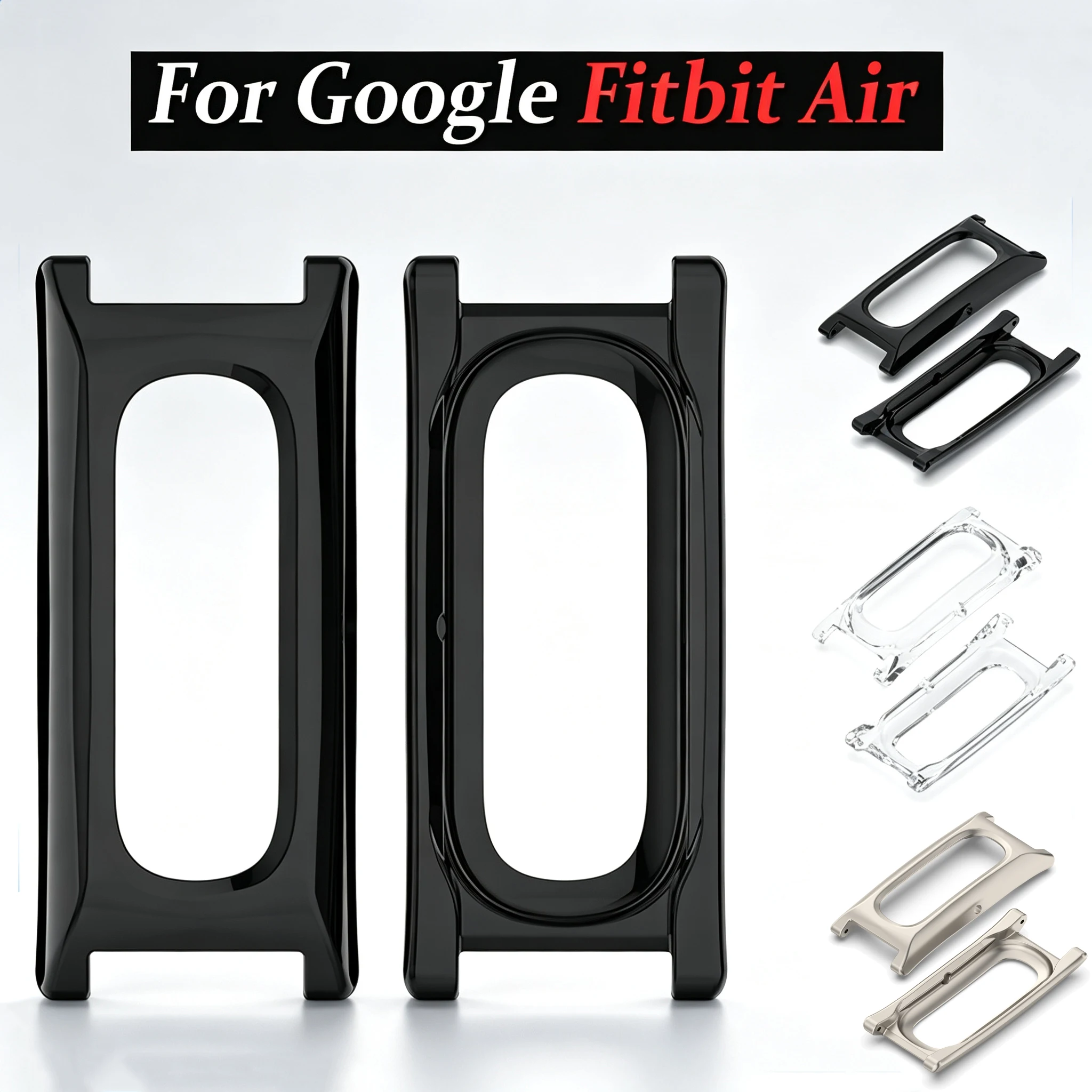 Protective Case Cover For Google Fitbit Air Hard Plastic Protector Shell Watch Band Strap Connector Adapter Frame Accessories