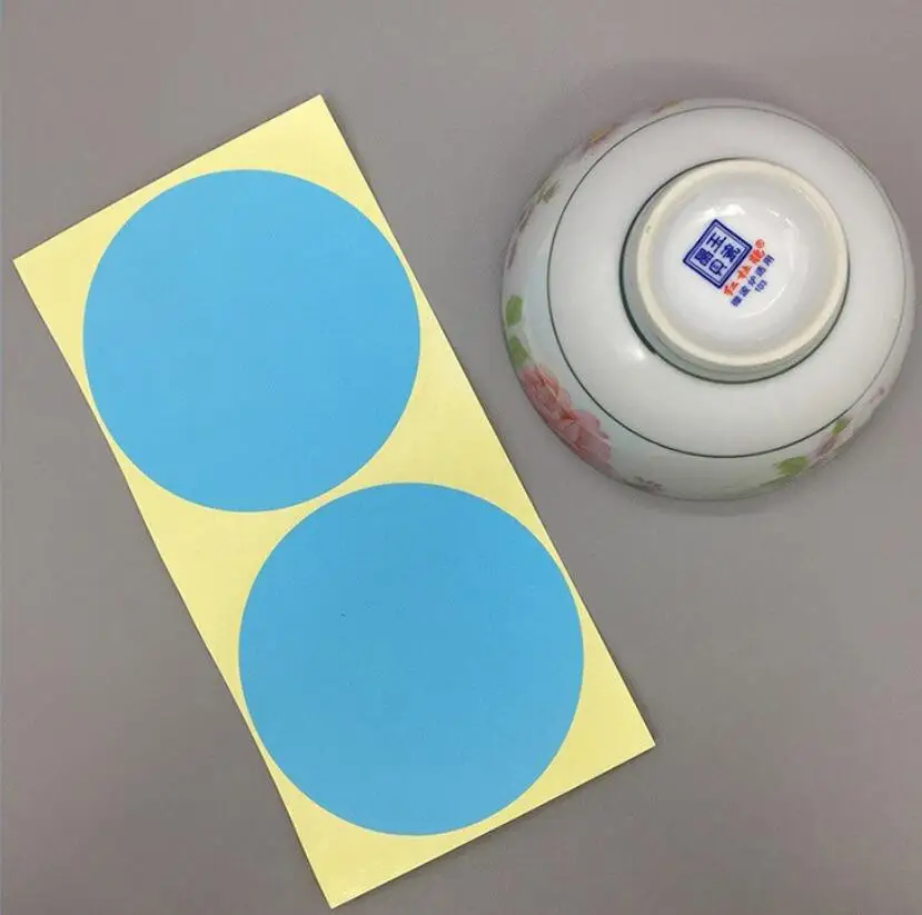 30pcs 10cm Round Self-adhesive Sticker Blank Color Label Clothes Number Classify Sticker Waterproof