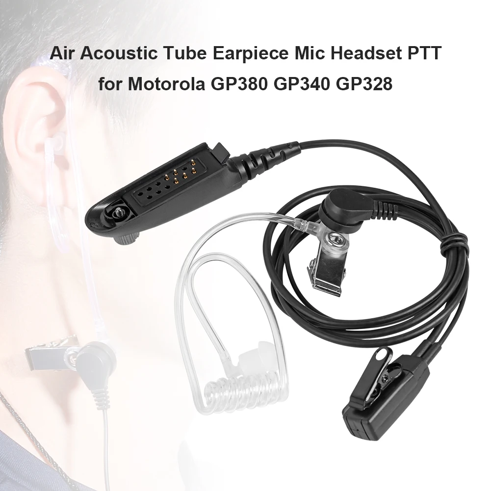 Oortelefoon Headset Voor Motorola Ht750 Ht1250 Gp328 Gp329 Gp340 Gp380 Mtx850 Pro5150 Mic Ptt Oortelefoon Walkie Talkie Radio Headset