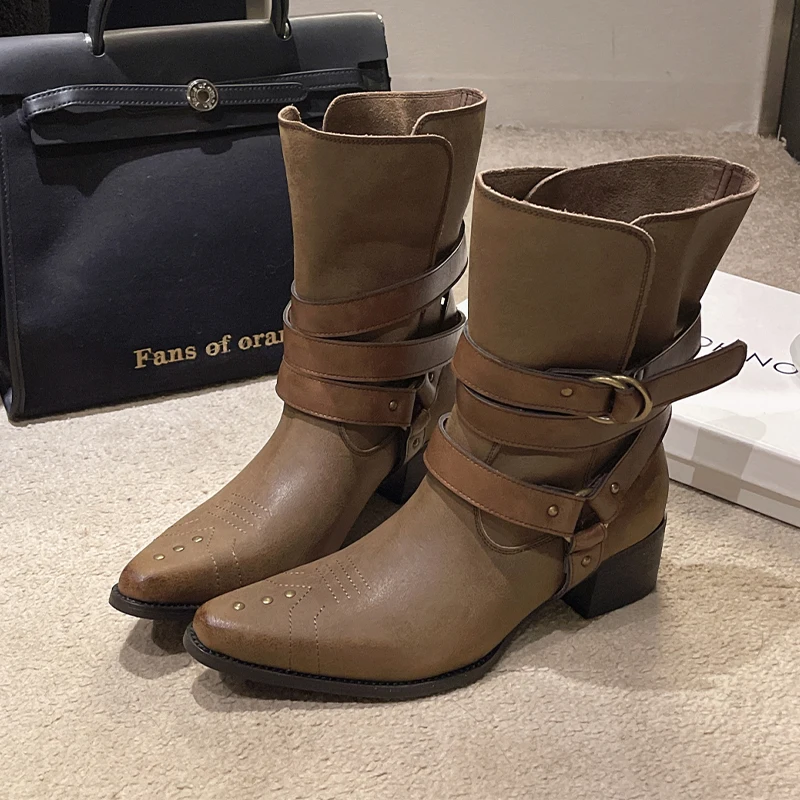 

Женские ботинки с острым носком, пикантные дизайнерские туфли на высоком каблуке для женщин, туфли-лодочки 2025 года, ботинки-гладиаторы «Челси», новый тренд, Goth Mujer Botas